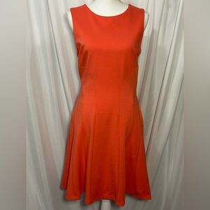 Diane Von Furstenberg Jaelyn Coral Fit and Flare Dress. Size 8.